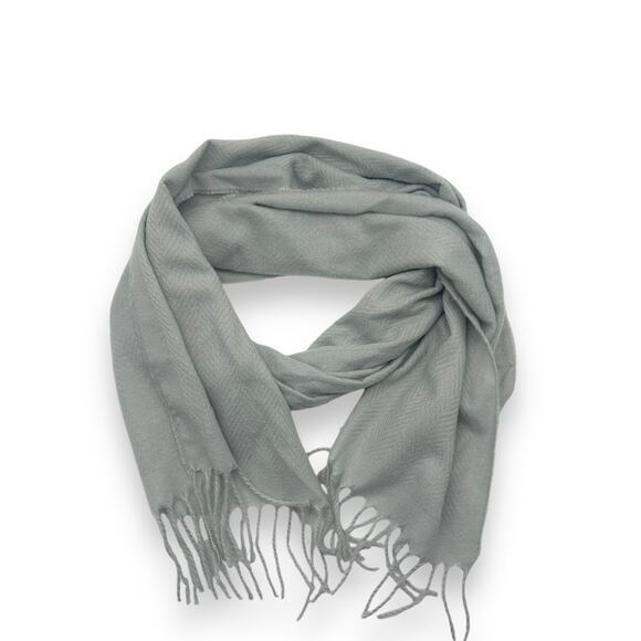 Style & Co Macy Solid Fringe-Trim Scarf Light Gray Plush Soft Rectanlge Grey - Picture 9 of 16